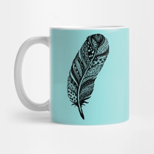 Zentangle Tribal Feather Drawing Mug
